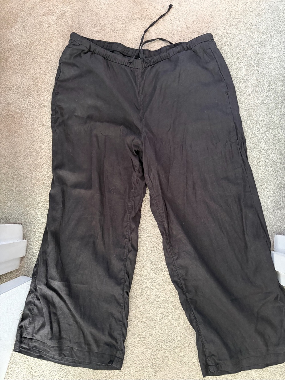 American Eagle Outfitters Black Wide-Leg Flowy Pant